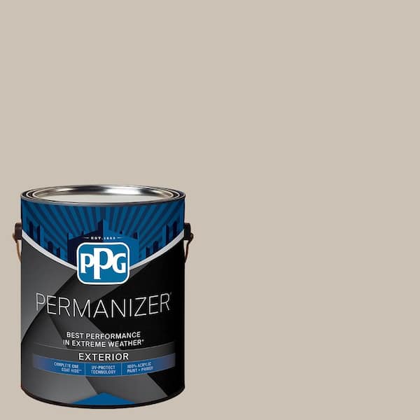 PERMANIZER 1 gal. PPG15-28 Great Gray Flat Exterior Paint