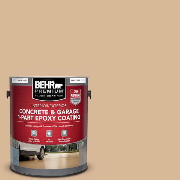 1 gal. #S260-3 Dusty Gold Self-Priming 1-Part Epoxy Satin Interior/Exterior Concrete and Garage Floor Paint