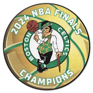 Boston Celtics 2024 NBA CHAMPIONS 27 in Diameter Sports Fan Basketball-Shaped Rug