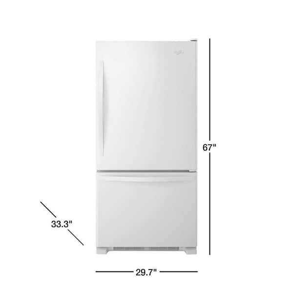 Whirlpool 18.7 cu. ft. Bottom Freezer Refrigerator in White