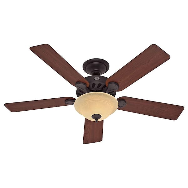 Hunter Five Minute 52 in. Indoor New Bronze Ceiling Fan with Light