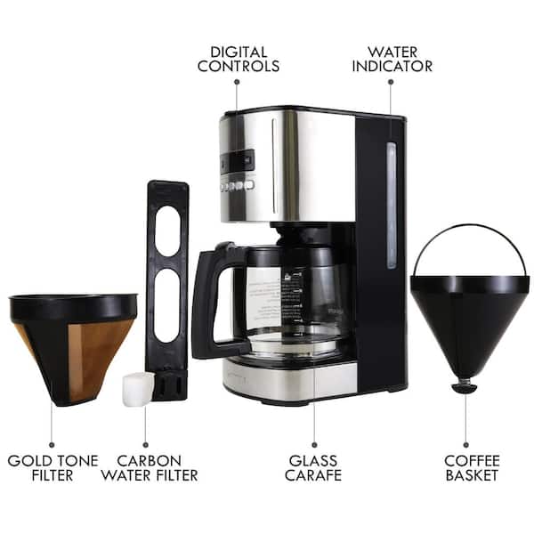 Kenmore Aroma Control Programmable 12-Cup Coffee Maker - Black/Stainless