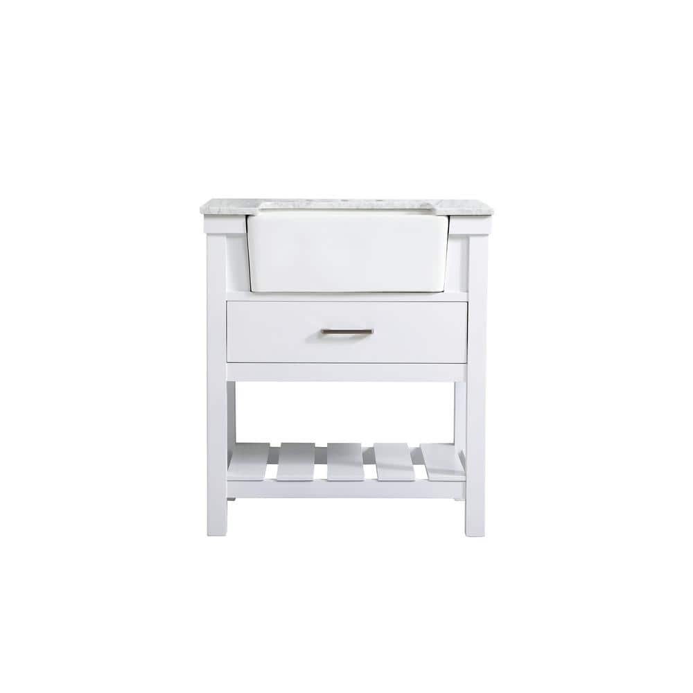 Timeless Home 30 in. W x 22 in. D x 34.13 in. H Single Bathroom Vanity Side
