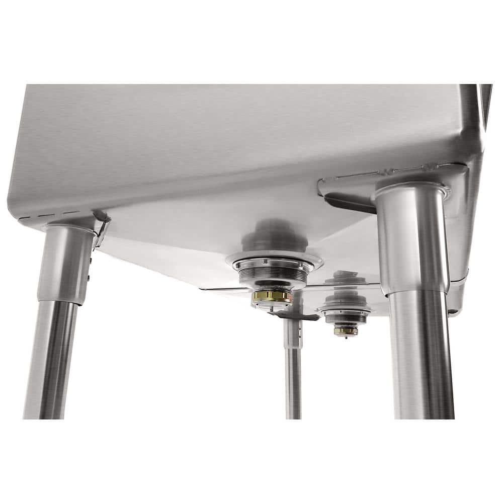 72" Stainless Steel Commercial Sink with Dual Drainboards