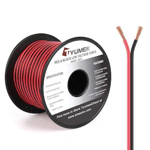 100 ft. 16-Gauge Indoor/Outdoor Non-Braided Extension Cord with Lighted End in Black Red