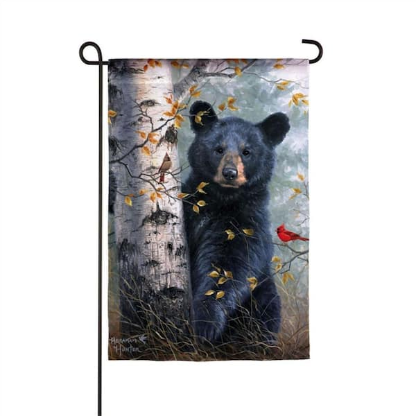 Evergreen 12.5 in. x 18 in. Forest Friends Garden Suede Flag