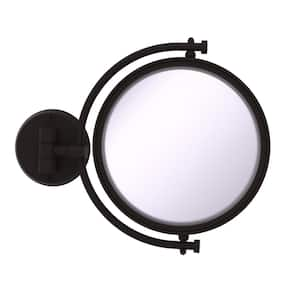 8 in. x 10 in. Round Framed Wall Mounted Make-Up Mirror 2X Magnification in Oil Rubbed Bronze