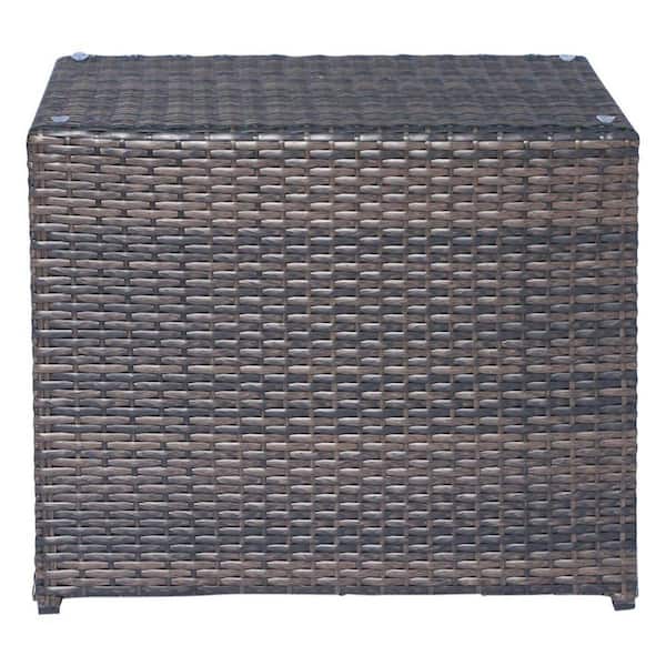 Patio Brown Wicker Outdoor Coffee Table