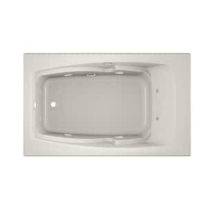 CETRA 60 in. x 36 in. Rectangular Whirlpool Bathtub with Left Drain in Oyster