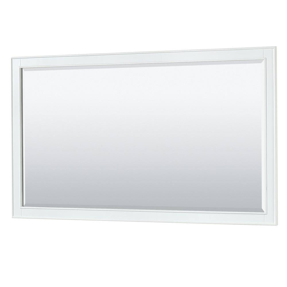 Deborah 60" White Marble Single Bathroom Vanity Set