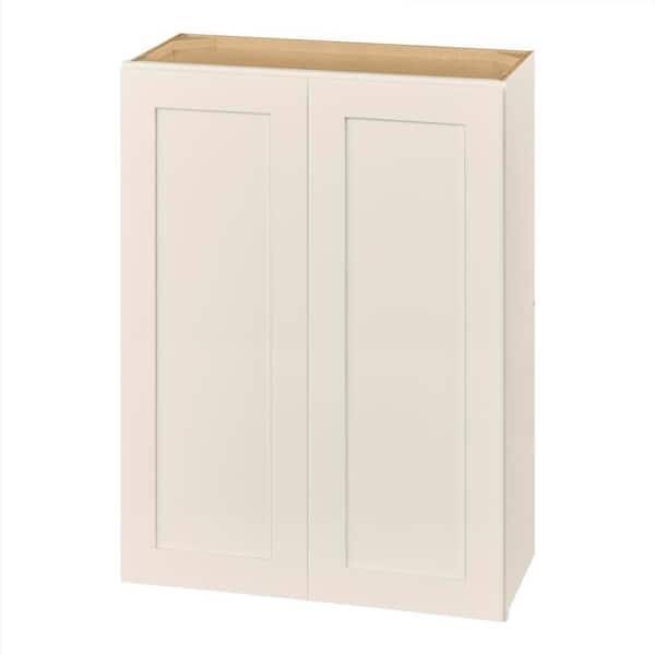 Hampton Bay Avondale 27 in. W x 12 in. D x 36 in. H Ready to Assemble Plywood Shaker Wall Kitchen Cabinet in Antique White