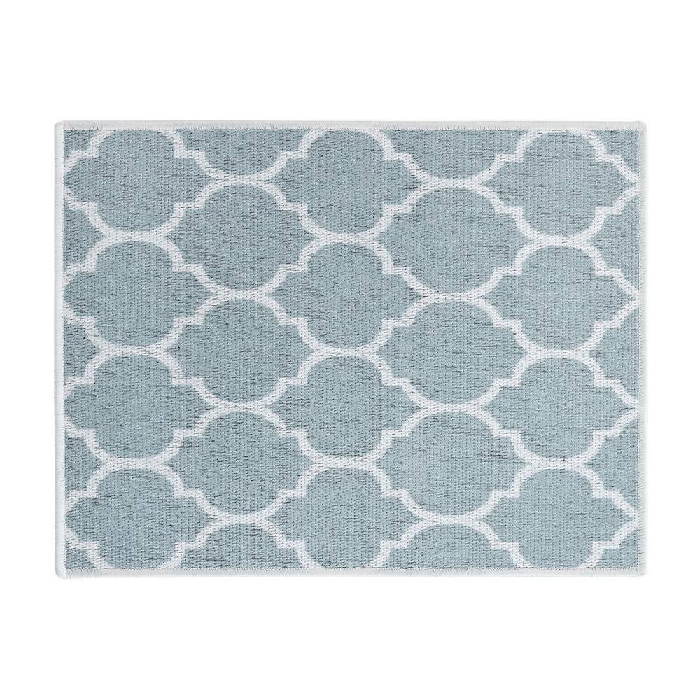 SUSSEXHOME 18 in. x 24 in. Gray-Teal Super-Absorbent Washable Cotton Large  Dish Thin Drying Mat DRY-HL-01 - The Home Depot