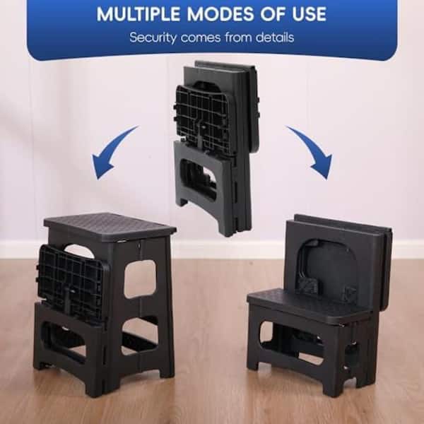 2-Step Folding Stool for Adults Non-Slip Foldable Stool for Home