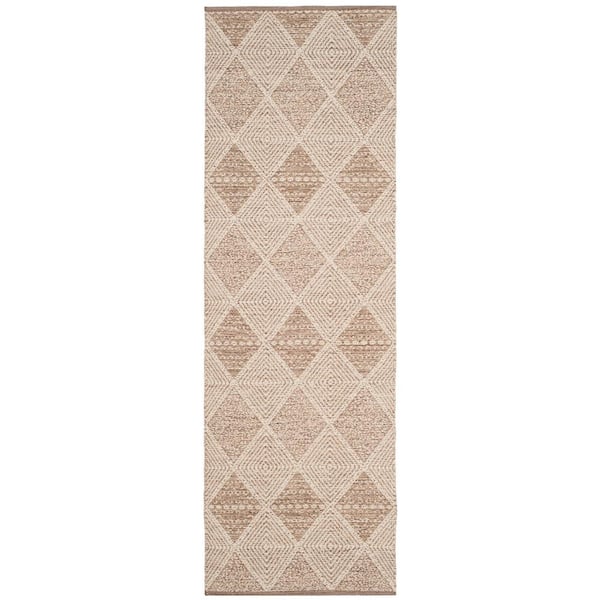 SAFAVIEH Montauk Beige 2 ft. x 5 ft. Geometric Runner Rug