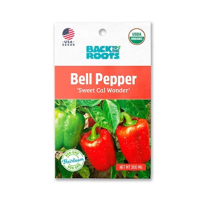 Organic Sweet Cal Wonder Bell Pepper Seed (1-Pack)