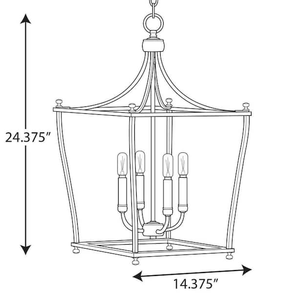 Parkhurst 4-Light Brushed Nickel Foyer Pendant