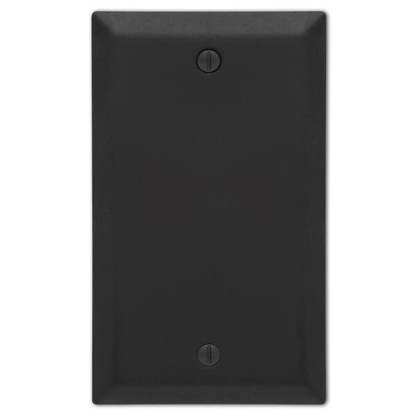 AMERELLE Metallic 1 Gang Blank Steel Wall Plate Black 163BMB The Home Depot