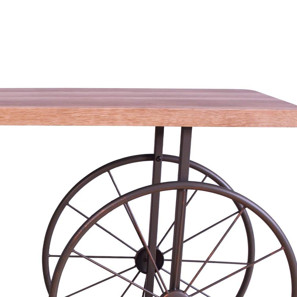 Francie 48" Oak and Antique Gray Industrial Console Table