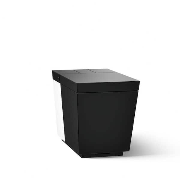 KOHLER Numi 12 in. Rough In One-Piece 0.8/1.0 GPF Dual Flush Elongated Smart Bidet Toilet in Black with Warm Water Cleansing