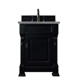 Brookfield 26 in. W x 23.5 in. D x 34.3 in. H Single Bath Vanity in Antique Black with Quartz Vanity Top in Grey Expo