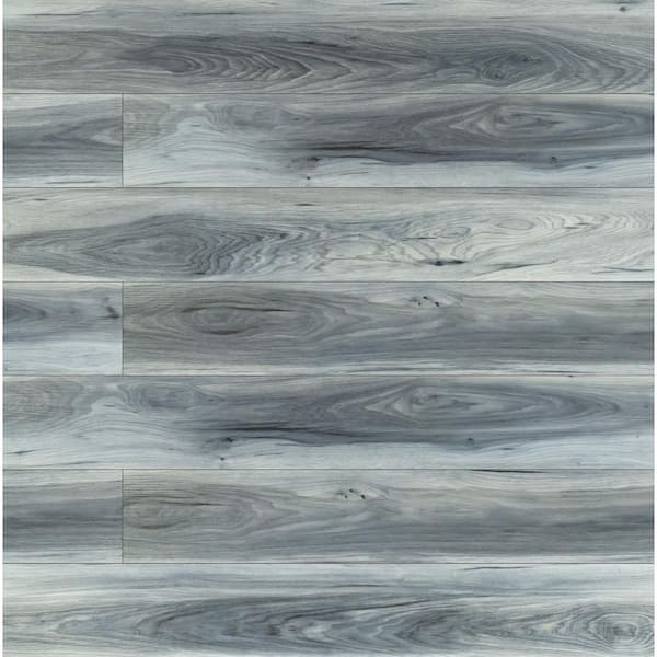 Heritage Squares Steel - Silver Grey Coloured LVT