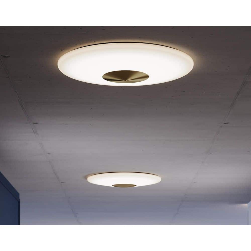 Alpine 3 in. 1-Light Light Antique Brass Integrated LED Flush Mount price history on PriceWatchPro