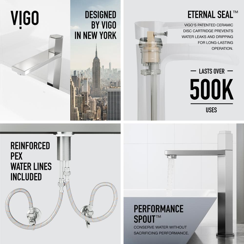 Nova Chrome Vessel Bathroom Faucet with Single-Handle Design