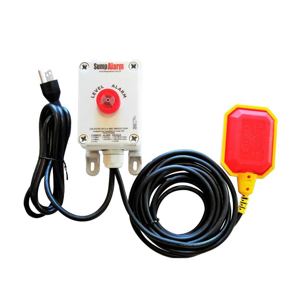 SumpAlarm In/Outdoor High Water Alarm with PilotLight and Horn for