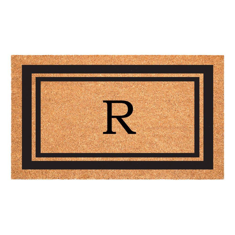Black Border Door Mat 24 in. x 36 in. Monogram R Door Mat price history on PriceWatchPro