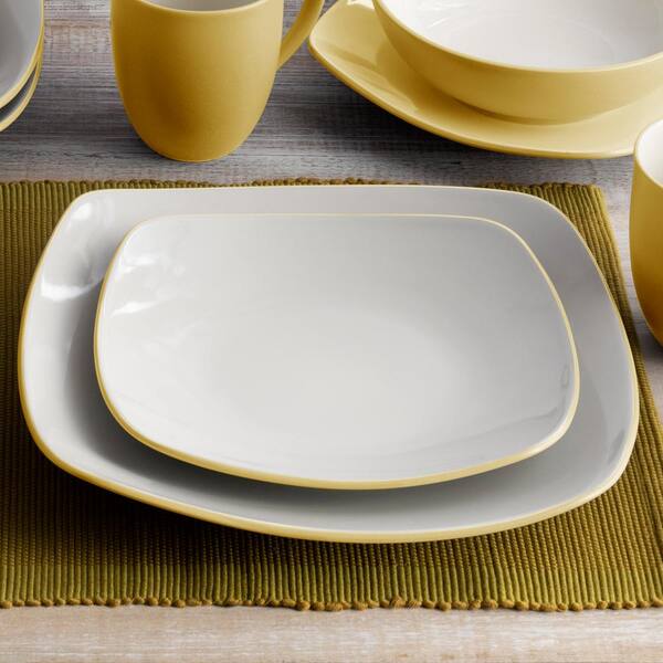 Noritake Colorwave Mustard 8.25 in. (Yellow) Stoneware Square