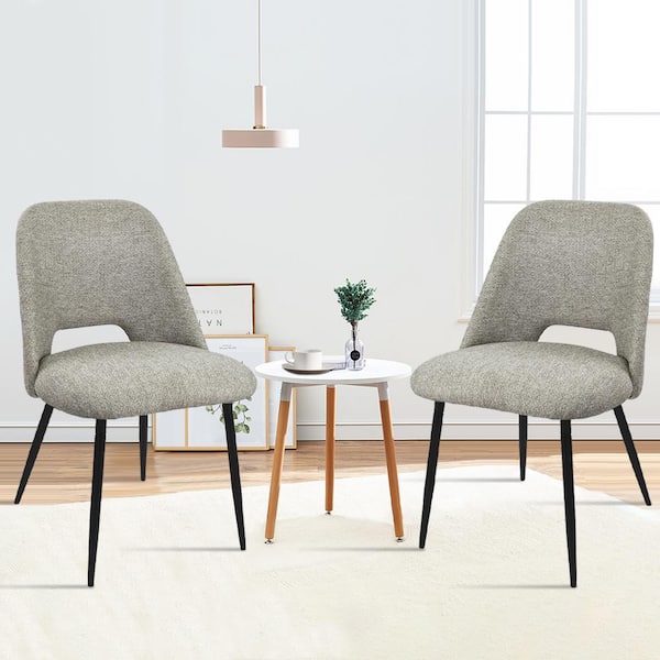 Edwin Light Gray Upholstered Side Chair(Set of 2)