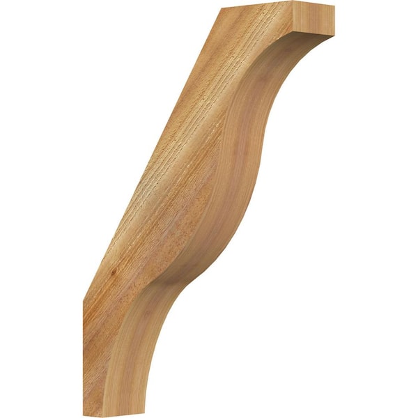 Ekena Millwork 4"W x 18"D x 26"H Funston Rough Sawn Knee Brace, Western Red Cedar