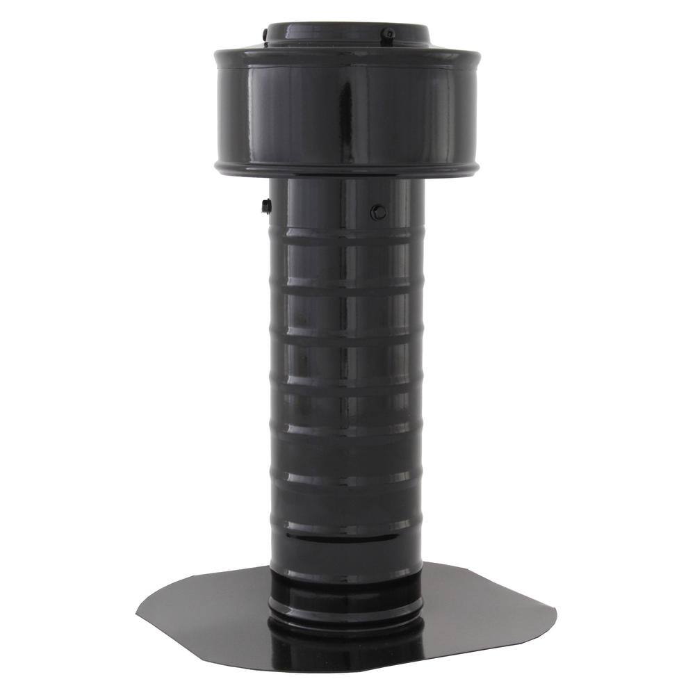 Keepa Vent 3 in. Dia 7 sq. in. NFA Aluminum Finish Static Roof Vent for Flat Roofs with 8 in. High Collar in Black price history on PriceWatchPro