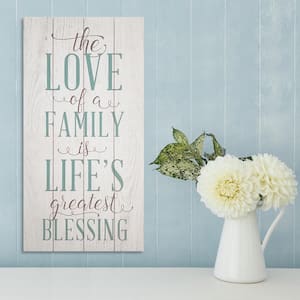 "The Love of a Family" 10 in. x 20 in. Decorative Sign