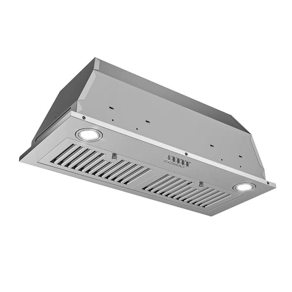 30 in. Lumin Collection 380 CFM Ductless Insert Range Hood, Push Button Controls, LED Lights, Stainless Steel