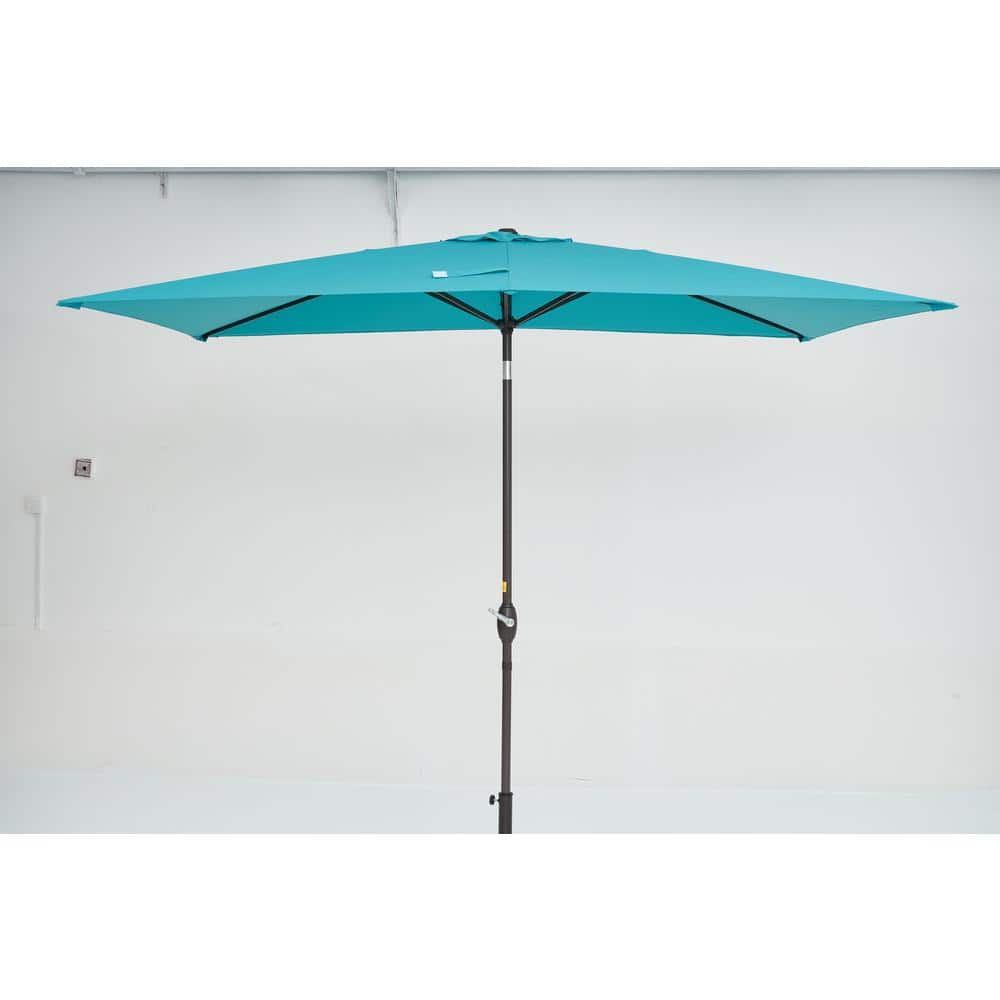 10 ft. Market Patio Umbrella in Blue Middle