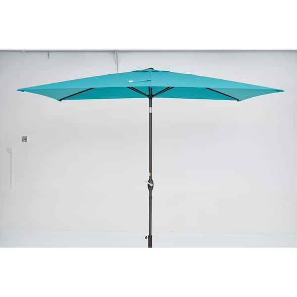 Unbranded 10 ft. Market Patio Umbrella in Blue Middle