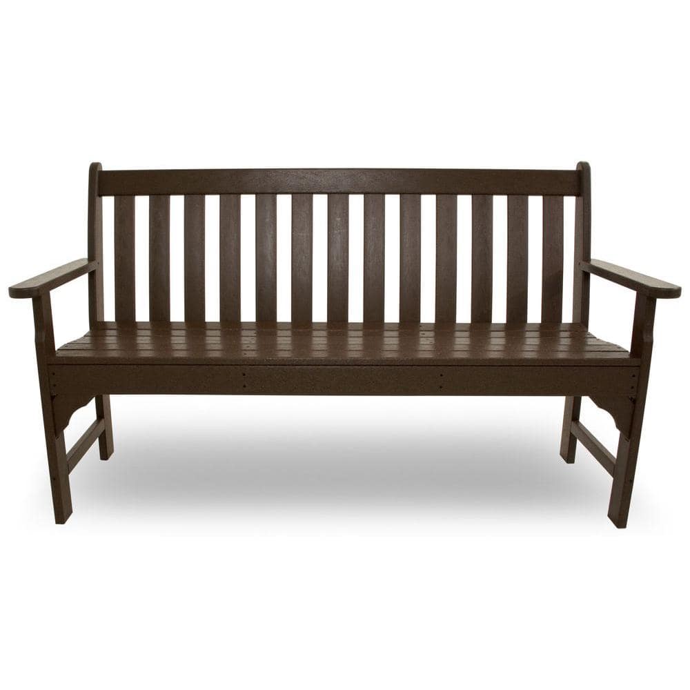 Mahogany 60" Recycled Plastic Outdoor Patio Bench