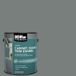 1 gal. #PPU25-18 Shutter Gray Satin Enamel Interior/Exterior Cabinet, Door & Trim Paint