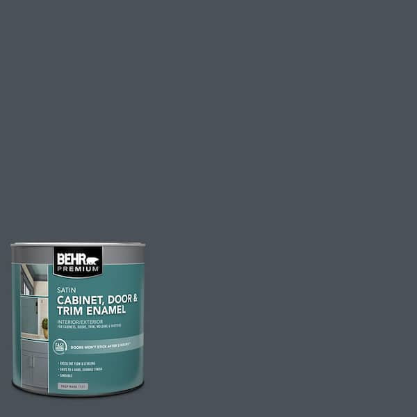 BEHR PREMIUM 1 qt. #PPU25-22 Chimney Satin Enamel Interior/Exterior Cabinet, Door & Trim Paint