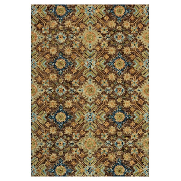 Amer Rugs Jackson 2 x 3 Brown Traditional Pattern Area Rug for High Traffic Living Room Dining Room Bedroom