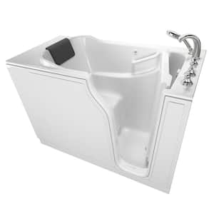 Gelcoat Premium Series 52 in. x 30 in. Right Hand Drain Walk-in Soaking Bathtub in White