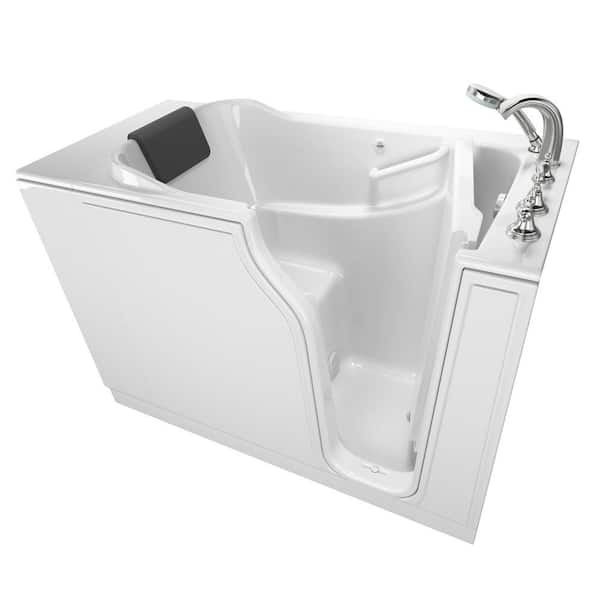 American Standard Gelcoat Premium Series 52 in. x 30 in. Right Hand Drain Walk-in Soaking Bathtub in White