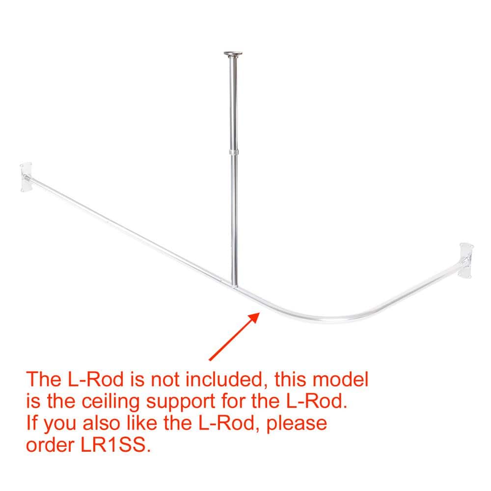 Adjustable Chrome Rustproof Ceiling Support Bar for Shower Curtain Rod