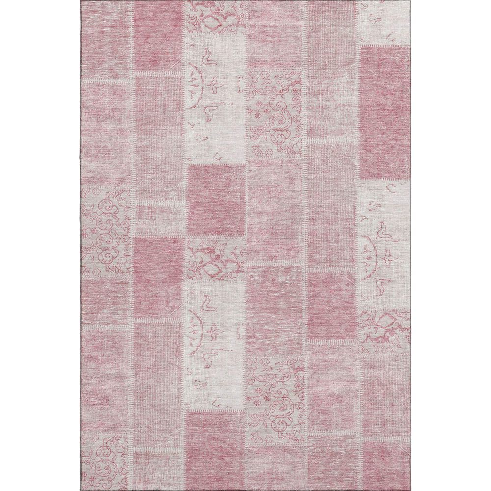 Mayfield Premium Machine Washable Indoor/Outdoor Geometric AMF631 Pink 8 ft. x 10 ft. Area Rug price history on PriceWatchPro