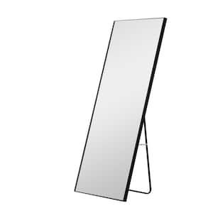 17 in. W x 60 in. H Rectangular Framed Wall Bathroom Vanity Mirror Full Length Mirror in Black