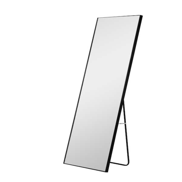Unbranded 17 in. W x 60 in. H Rectangular Framed Wall Bathroom Vanity Mirror Full Length Mirror in Black