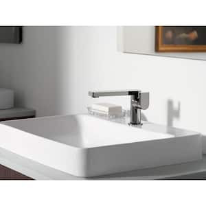 Composed Single Handle Single Hole Bathroom Faucet in Vibrant Brushed Moderne Brass