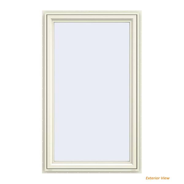 JELD-WEN 35.5 in. x 59.5 in. V-4500 Series Cream Painted Vinyl Right-Handed Casement Window with Fiberglass Mesh Screen