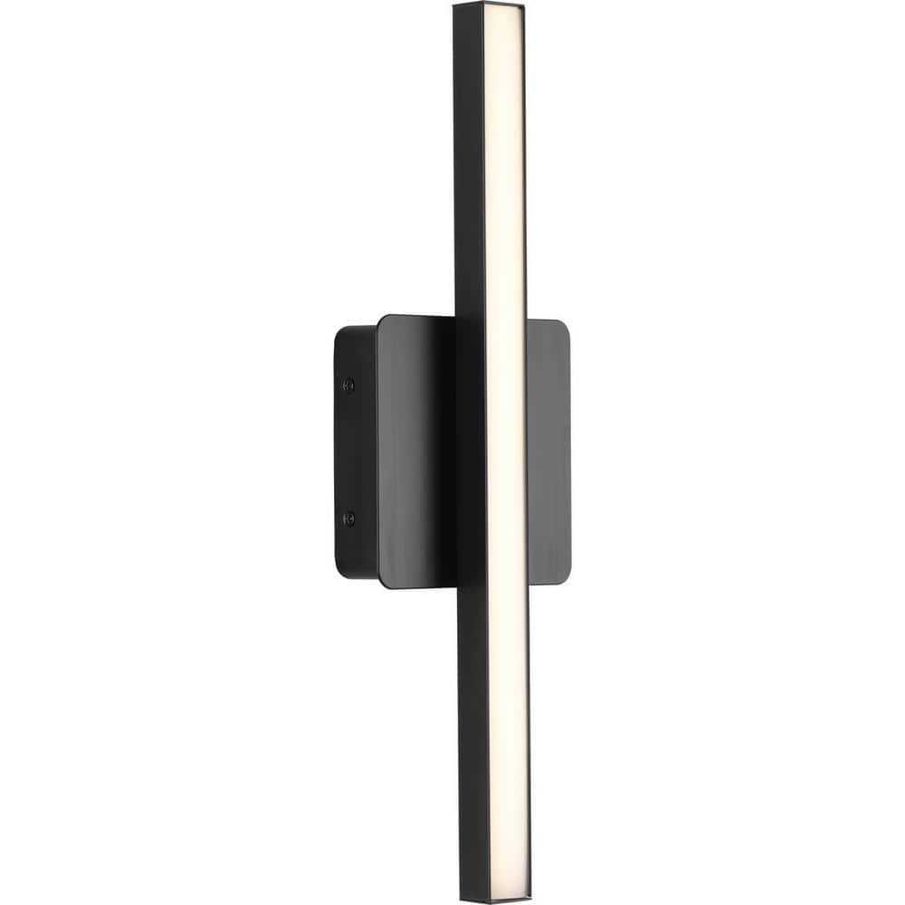 Matte Black LED Linear Vanity Light with Acrylic Shade